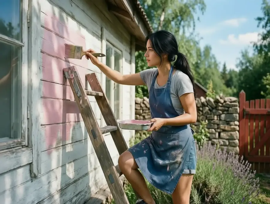 Как починить фасад после сибирской зимы