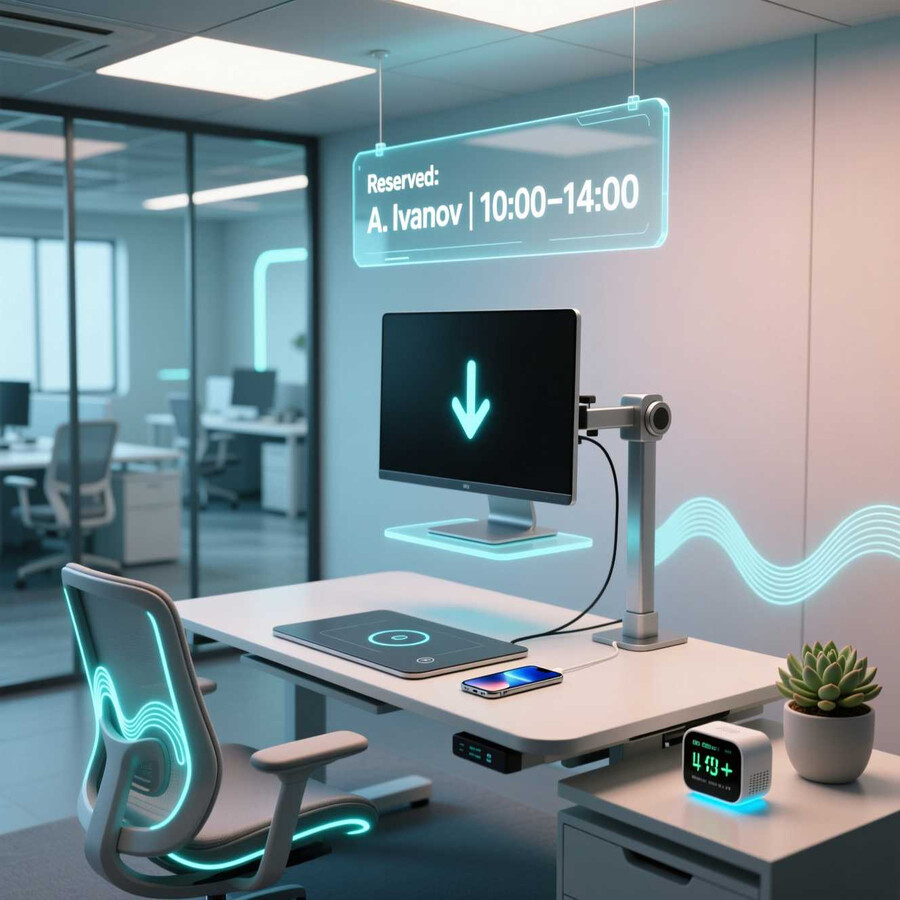 Современный офис: Типы пространств, умные технологии Умное рабочее место будущего